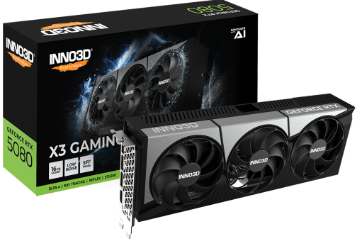 Видеокарта Inno3D RTX 5080 X3 Gaming OC 16G (G50803-16D7X-17603930)