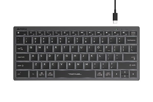 Клавиатура A4Tech FX61 Gray (White Backlit)