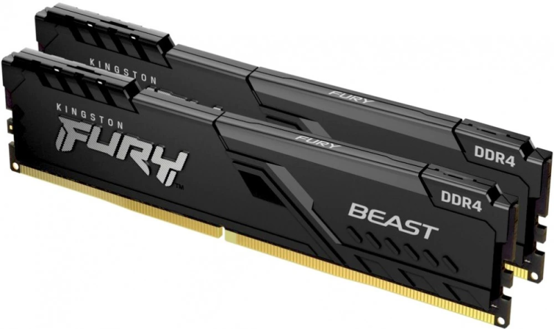 Оперативная память 32 Гб (2x16Gb) DDR4 3600МГц Kingston Fury Beast KF436C18BBK2/32