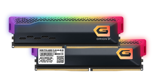 Оперативная память 32 Gb (2x16Gb) DDR5 6000MHz Geil Orion V RGB Titanium Grey GVSG532GB6000C38BDC