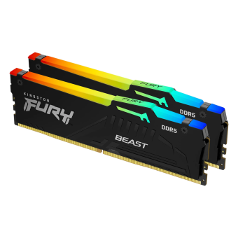 Оперативная память 64 Gb (2x32Gb) DDR5 6400MHz Kingston Fury Beast RGB XMP KF564C32BBAK2-64