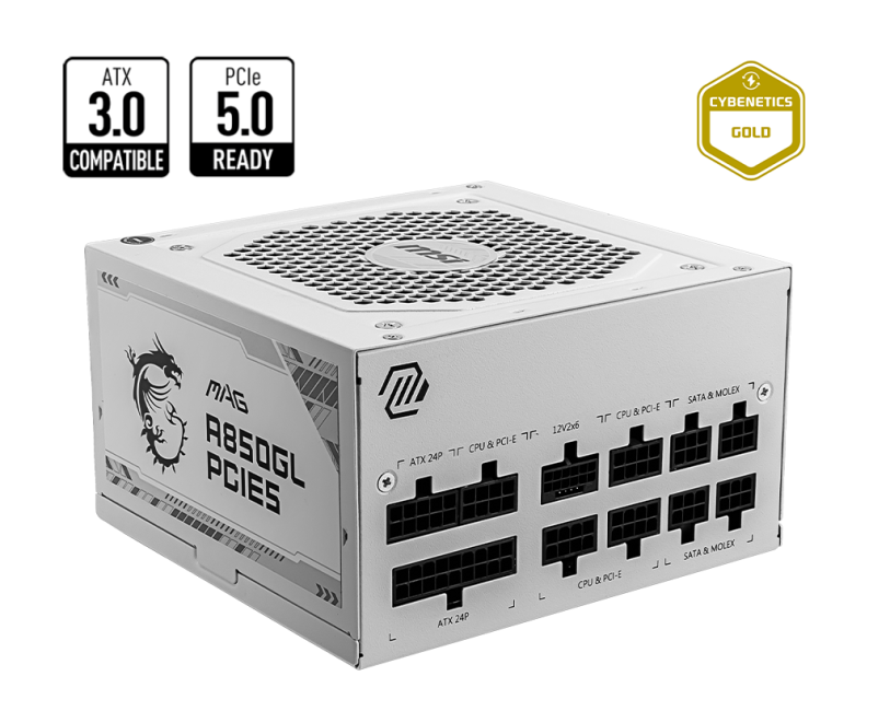 Блок питания MSI MAG A850GL PCIE5 White