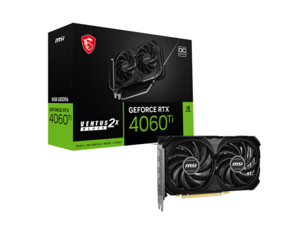 Видеокарта MSI GeForce RTX 4060 Ti Ventus 2X OC E1 8G (RTX 4060 TI 8G Ventus 2X Black E1 OC)