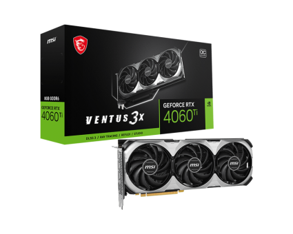 Видеокарта MSI GeForce RTX 4060 Ti Ventus 3X E OC 8G (RTX 4060 TI Ventus 3X E 8G OC)