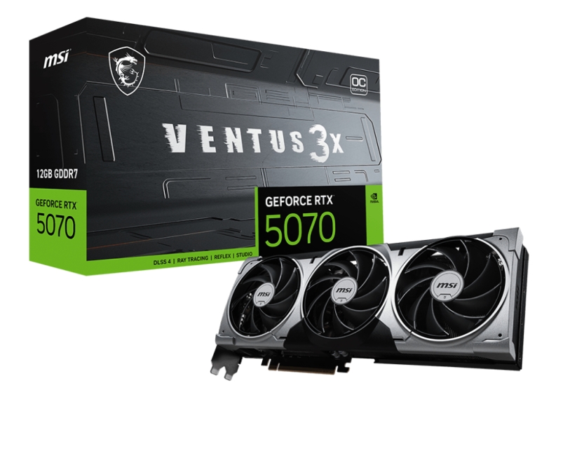 Видеокарта MSI GeForce RTX 5070 Ventus 3X OC 12G (RTX 5070 12G Ventus 3X OC)