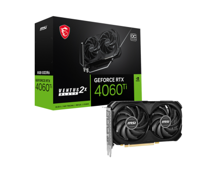 Видеокарта MSI GeForce RTX 4060 Ti Ventus 2X OC 8G (RTX 4060 TI Ventus 2X Black 8G OC)