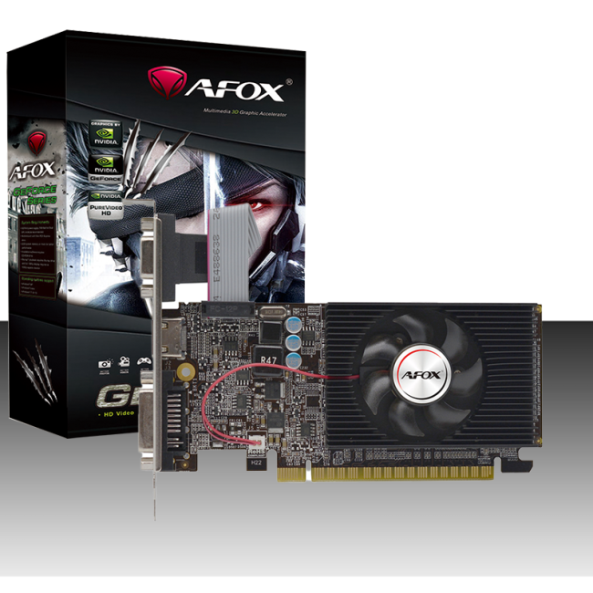 Видеокарта Afox GeForce GT610 2Gb D3 LP Single Fan (AF610-2048D3L7-V8)