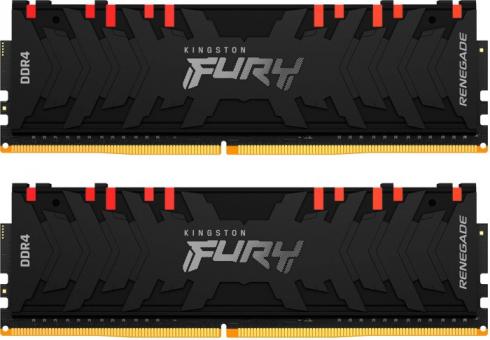 Оперативная память 16 Gb (2x8Gb) DDR4 3200MHz Kingston FURY Renegade RGB KF432C16RBAK2/16