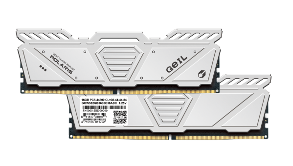 Оперативная память 32 Gb (2x16 Gb) DDR5 5200MHz Geil Polaris White GOW532GB5200C34ADC