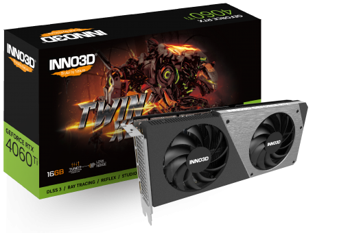 Видеокарта Inno3D RTX 4060 Ti Twin X2 16G (N406T2-16D6-178055N)