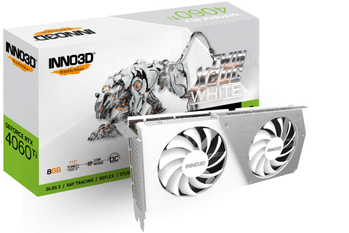 Видеокарта Inno3D RTX 4060 Ti Twin X2 OC White 8G (N406T2-08D6X-171153W)