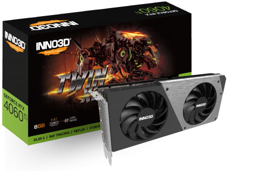 Видеокарта Inno3D RTX 4060 Ti Twin X2 8G (N406T2-08D6-171153N)