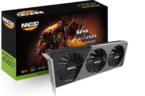 Видеокарта Inno3D RTX 4060 Ti X3 OC 8G (N406T3-08D6X-171153L)