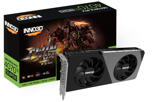 Видеокарта Inno3D RTX 4070 Ti Super Twin X2 16G (N407TS2-166X-186156N)