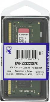 Оперативная память для ноутбука 8 Gb DDR4 3200MHz Kingston KVR32S22S8/8