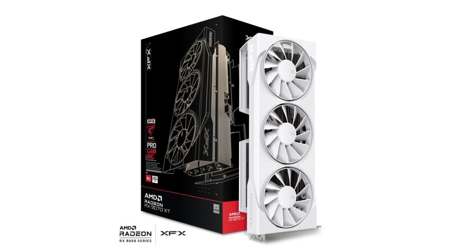 Видеокарта XFX Radeon RX 9070 XT Triple Fan White 16Gb (RX-97TSWF3W9)