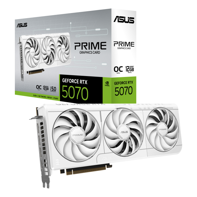Видеокарта Asus GeForce RTX 5070 Prime OC 12G (Prime-RTX5070-O12G-White)