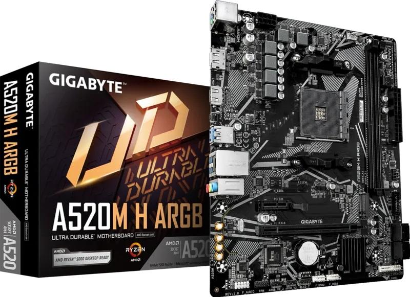 Материнская плата Gigabyte A520M H ARGB