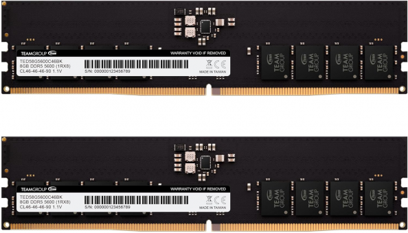 Оперативная память 16 Gb (2x8Gb) DDR5 5600MHz Team Group Elite TED516G5600C46DC01