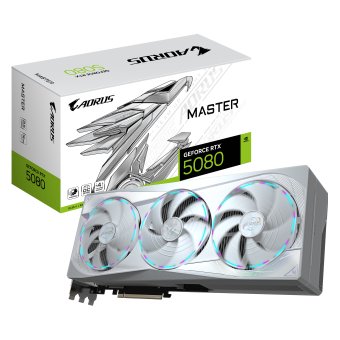 Видеокарта Gigabyte GeForce RTX 5080 Master Ice 16G (GV-N5080AORUSM ICE-16GD)