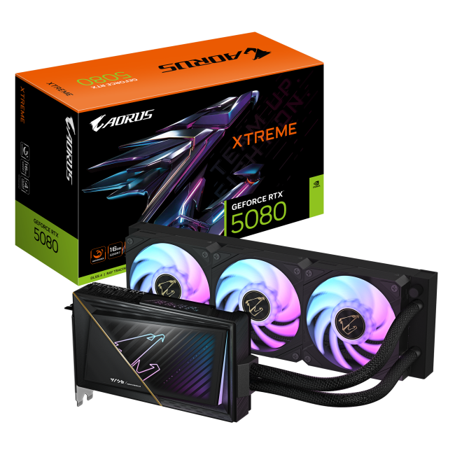 Видеокарта Gigabyte GeForce RTX 5080 Aorus Xtreme Waterforce 16G (GV-N5080AORUSX W-16GD)