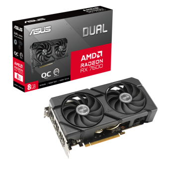 Видеокарта Asus AMD Radeon Dual RX 7600 EVO OC 8GB (Dual-RX7600-O8G-Evo)