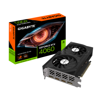 Видеокарта Gigabyte GeForce RTX 4060 WindForce OC 8G (GV-N4060WF2OC-8GD)