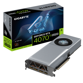 Видеокарта Gigabyte GeForce RTX 4070 Ti Super AI Top 16G (GV-N407TSAI TOP-16GD)