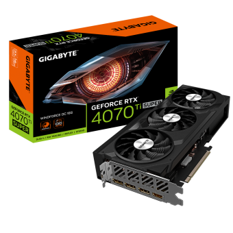 Видеокарта Gigabyte GeForce RTX 4070 Ti Super WindForce OC 16G (GV-N407TSWF3OC-16GD)