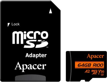 Карта памяти microSDXC 64 Gb Apacer AP64GMCSX10U8-R