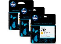 Картридж HP 712 DesignJet 3-Pack Yellow (3ED79A)