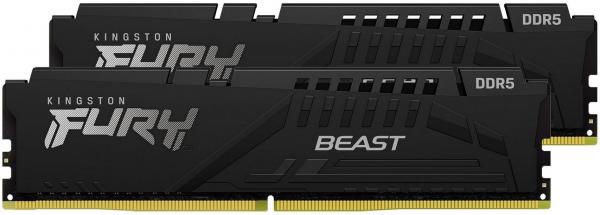 Оперативная память 16 Gb (2x8Gb) DDR5 5600MHz Kingston Fury Beast Black KF556C40BBK2-16