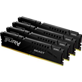 Оперативная память 128 Gb (4x32Gb) DDR5 5600MHz Kingston Fury Beast Black KF556C40BBK4-128