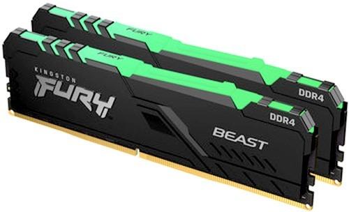 Оперативная память 16 Gb (2x8Gb) DDR4 3200MHz Kingston Fury Beast RGB KF432C16BB2AK2/16