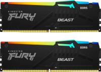 Оперативная память 16 Gb (2x8) DDR5 4800MHz Kingston Fury Beast RGB (KF548C38BBAK2-16)