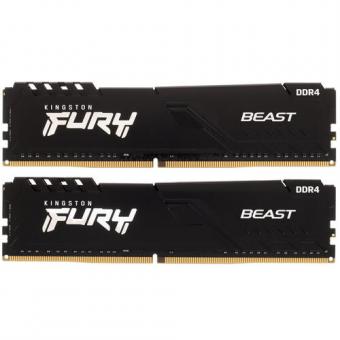 Оперативная память 16 Gb (2x8Gb) DDR4 3600MHz Kingston Fury Beast KF436C17BBK2/16