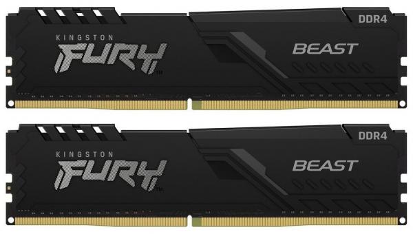 Оперативная память 32 Gb (2x16Gb) DDR4 3200 MHz Kingston FURY Beast KF432C16BBK2/32