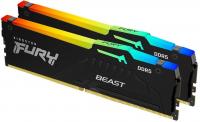 Оперативная память 32 Gb (2 x 16 Gb) DDR5 5600MHz Kingston Fury Beast RGB EXPO KF556C36BBEAK2-32