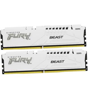 Оперативная память 32 Gb (2x16Gb) DDR5 5600MHz Kingston Fury Beast White EXPO KF556C36BWEK2-32