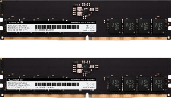 Оперативная память 32 Gb (2x16Gb) DDR5 6400MHz Team Group Elite TED532G6400C52DC01
