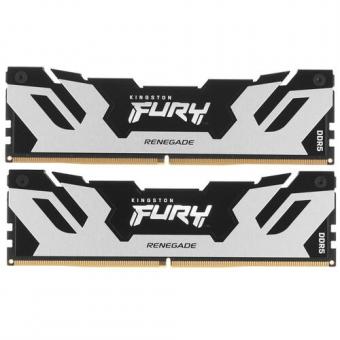 Оперативная память 48 Gb (2x24Gb) DDR5 6400MHz Kingston Fury Renegade Silver KF564C32RSK2-48