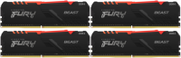 Оперативная память 64 Gb (4 x 16 Gb) DDR4 3600 MHz Kingston FURY Beast RGB (KF436C18BBAK4/64)