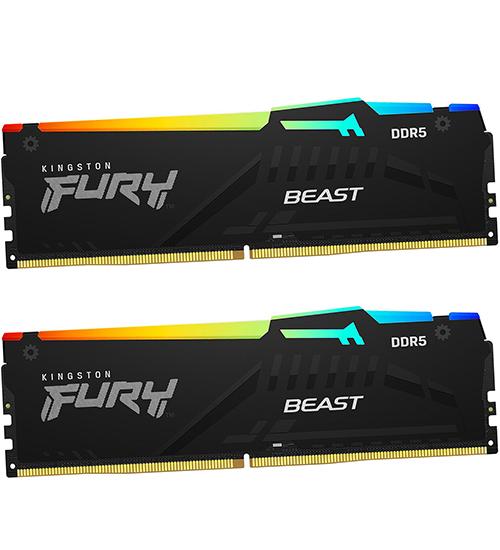Оперативная память 64 Gb (2x32Gb) DDR5 6000MHz Kingston Fury Beast KF560C36BBEAK2-64