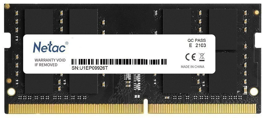 Оперативная память для ноутбука 16 Gb DDR4 2666MHz Netac Basic NTBSD4N26SP-16