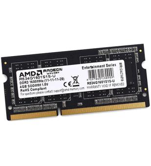 Оперативная память для ноутбука 4 Gb DDR3 1600MHz AMD Radeon R5 R534G1601S1S-U