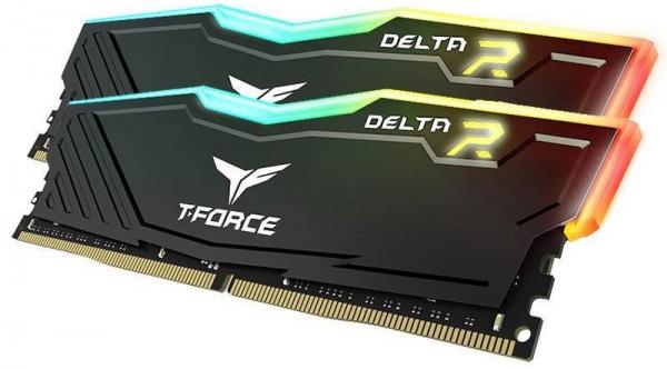 Оперативная память 32 Gb (2x16Gb) DDR4 3600MHz Team Group Delta RGB Black TF3D432G3600HC18JDC01