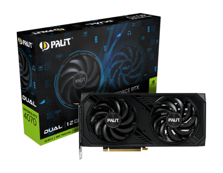 Видеокарта Palit GeForce RTX4070 Dual D6 OC 12GB (NE64070S19K9-1048D)