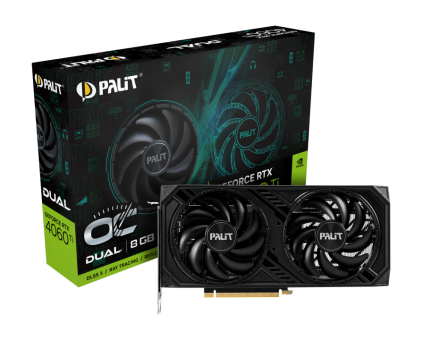 Видеокарта Palit GeForce RTX4060 Ti Dual OC 8GB (NE6406TT19P1-1060D)