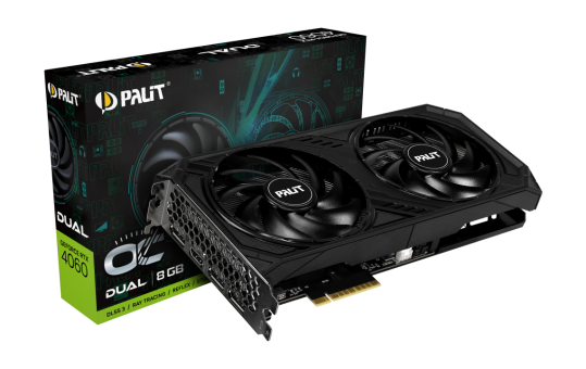 Видеокарта Palit GeForce RTX4060 Dual OC 8GB (NE64060T19P1-1070D)