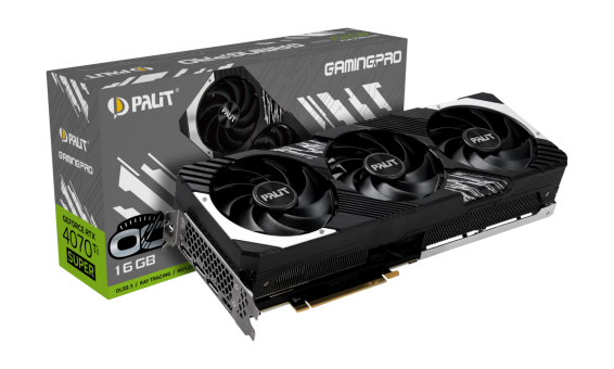 Видеокарта Palit GeForce RTX 4070 Ti Super GamingPro OC 16G (NED47TSH19T2-1043A)